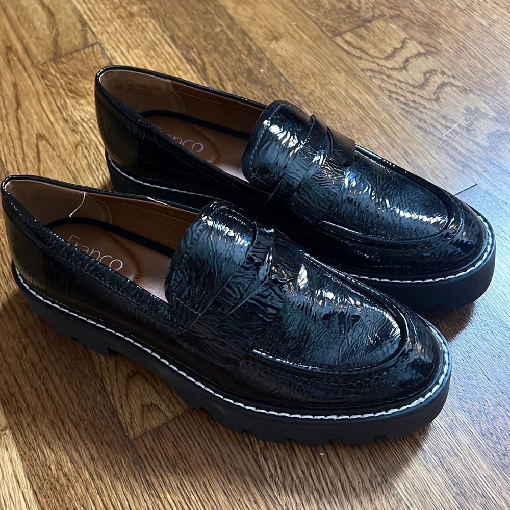 Franco Sarto -Balin Lug Sole Penny Loafer in Black Size 7